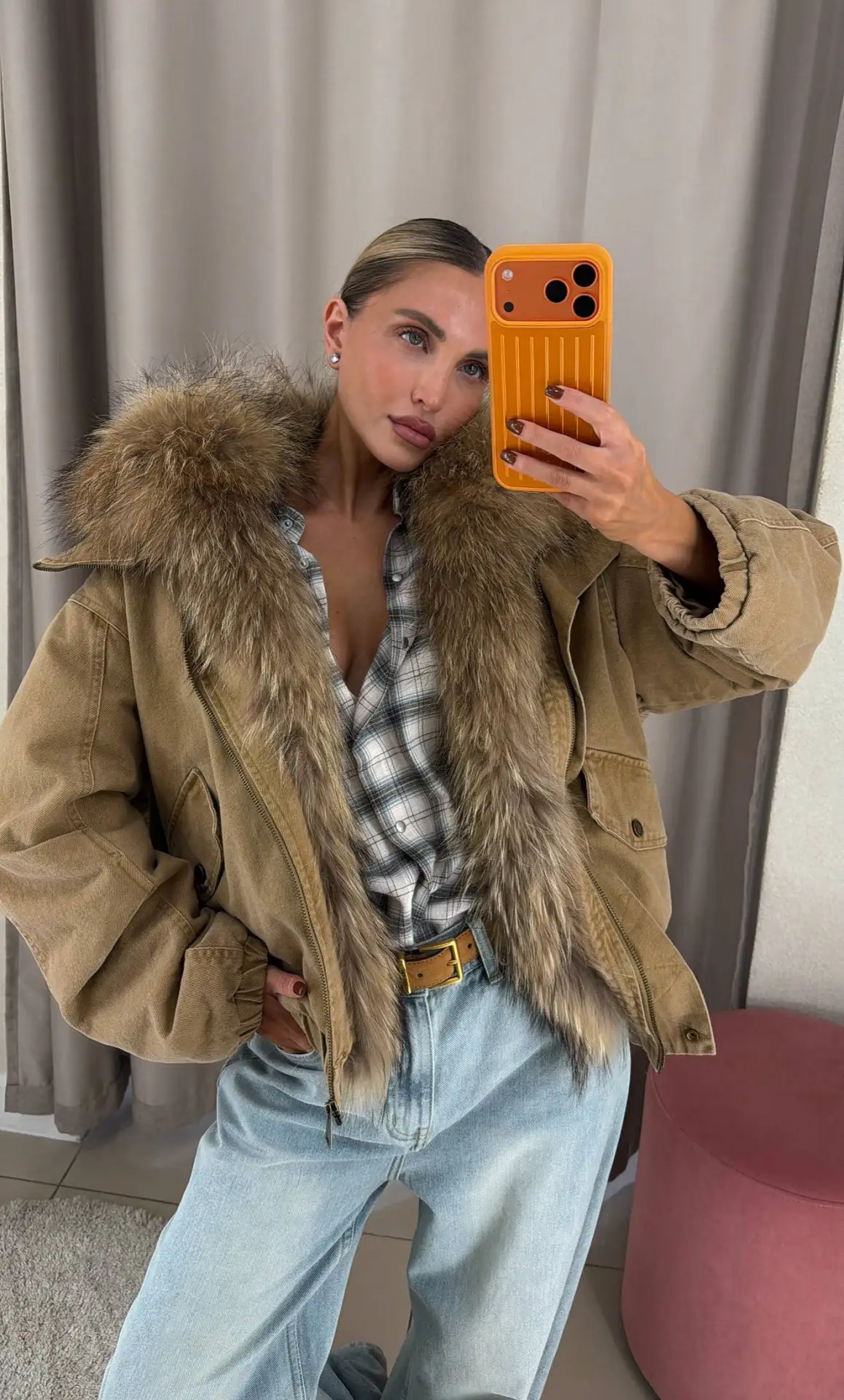 🏷️Бомбер «Denim» с натуральным мехом