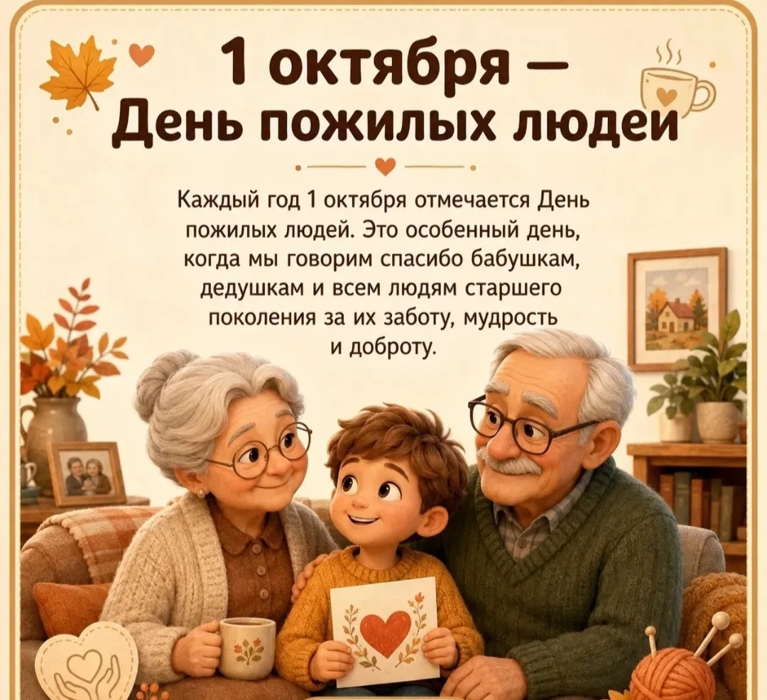 👵👴 1 октября — Международный день пожилых людей