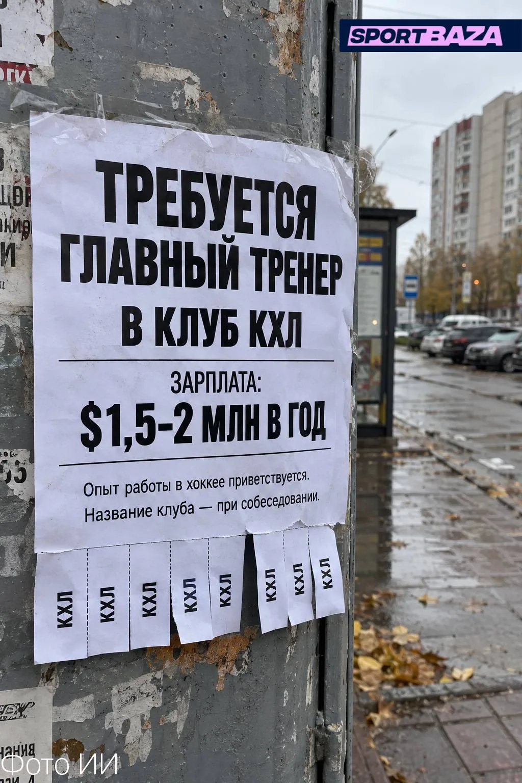 Тренера для клуба КХЛ ищут по объявлению.