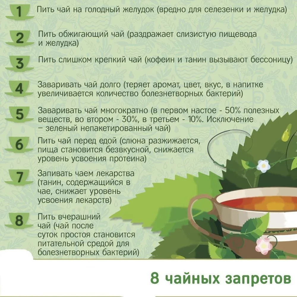 8 чайных запретов ☕🍵