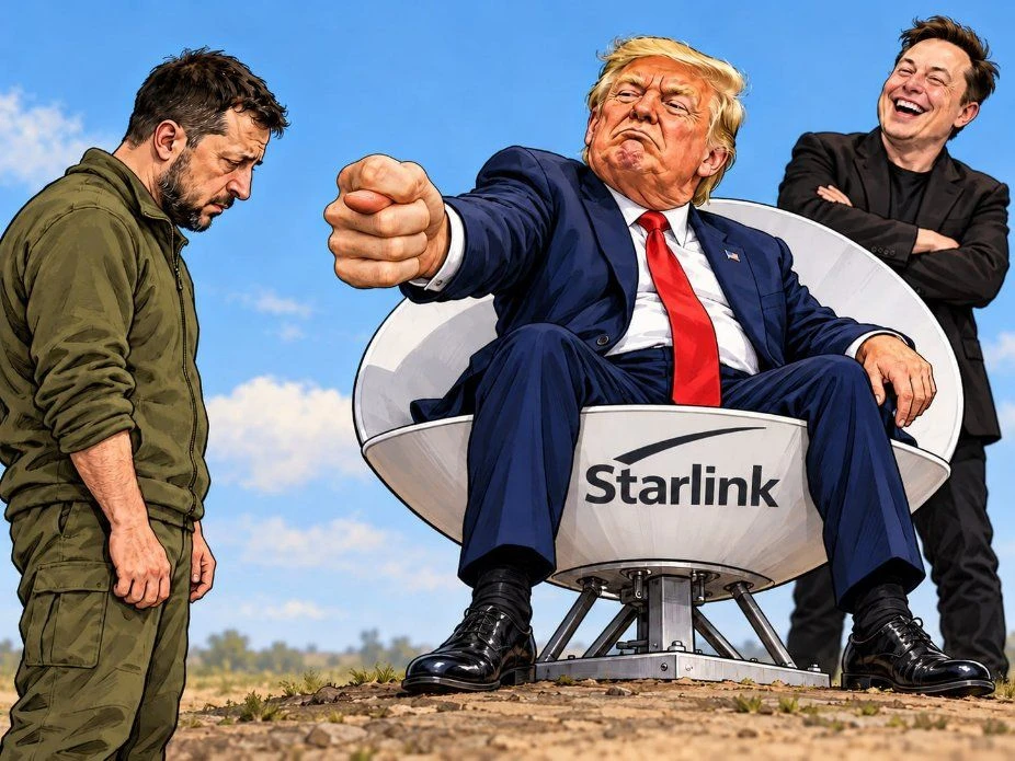 Трамп может лишить Украину разведданных и добиться от Маска отключения Starlink, на кот...