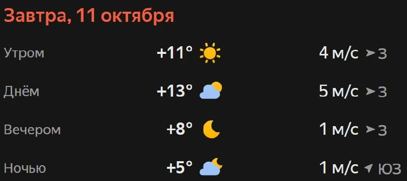 Прогноз погоды☀️