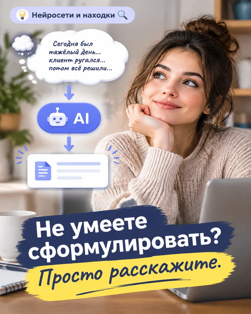 ✍️ Нейросеть может превратить Ваши мысли в нормальный текст