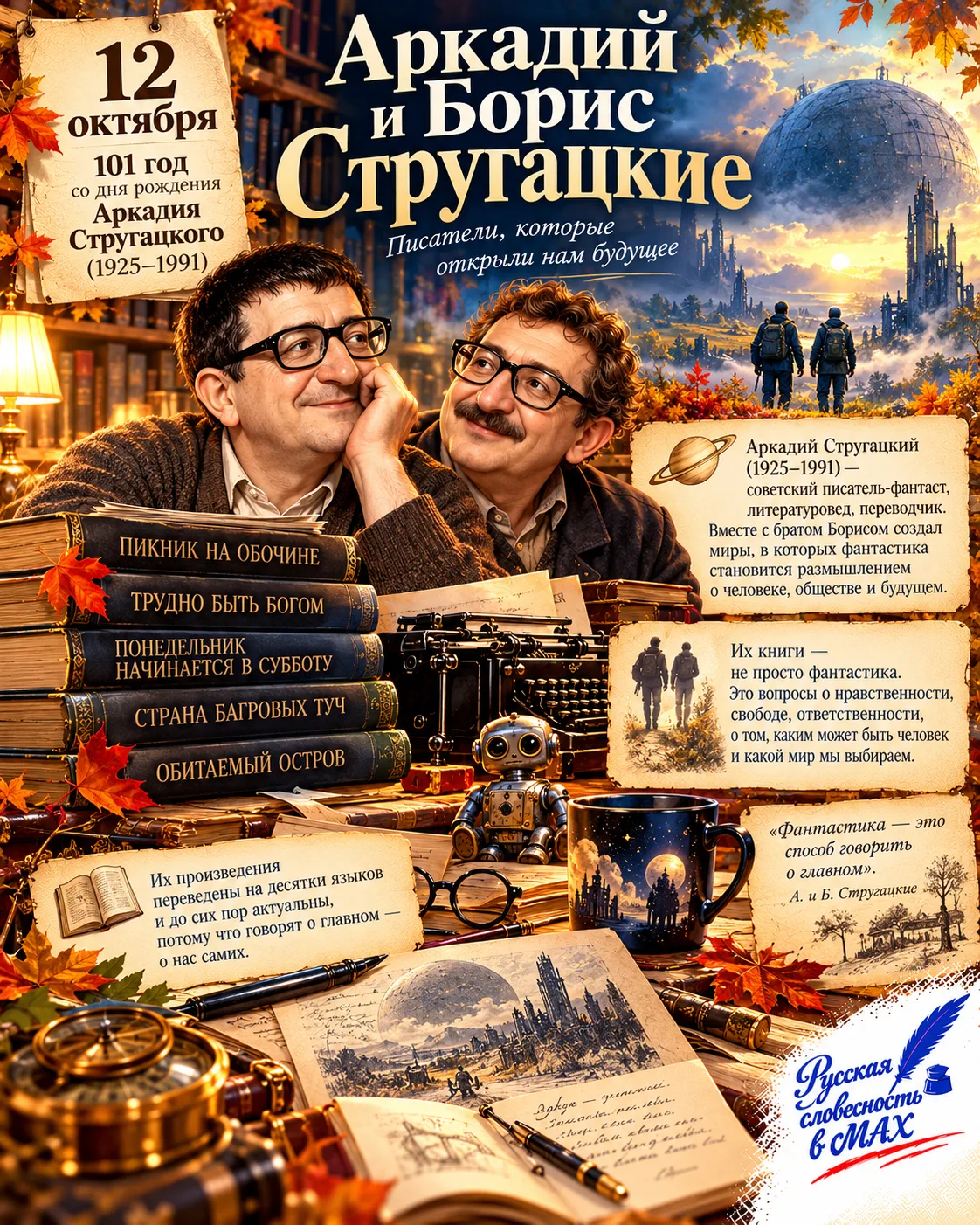 📚 12 октября — особенная дата для любителей фантастики! ✨