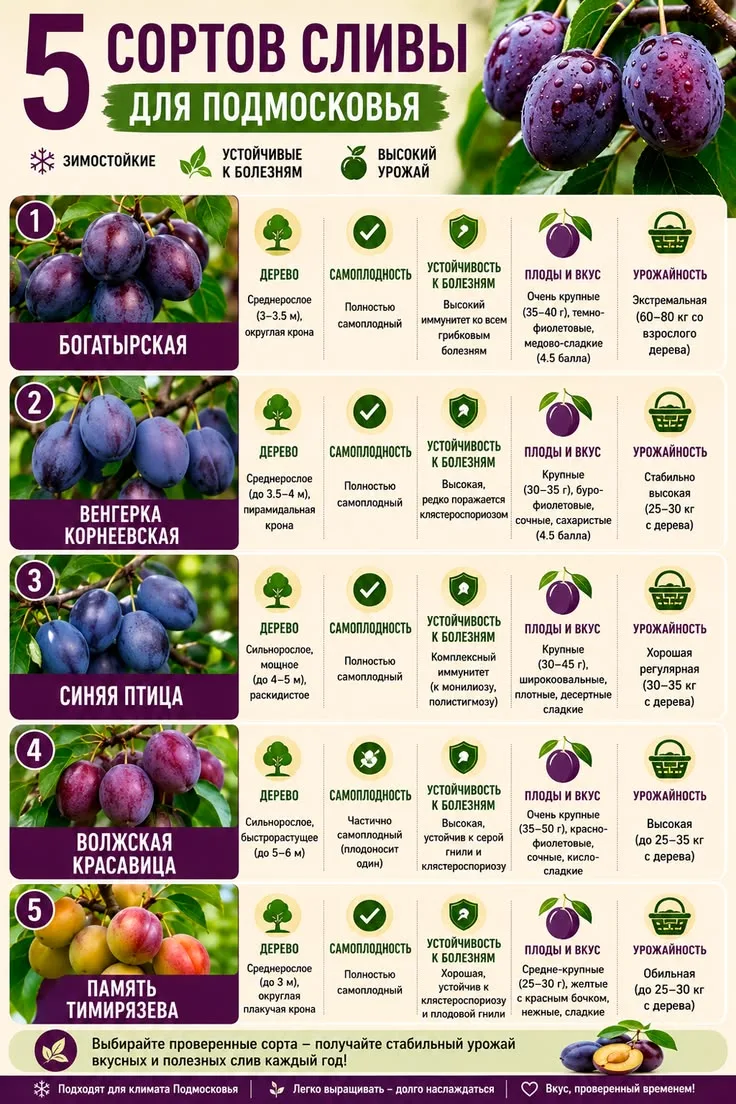 🍇 Ищете идеальную сливу для Подмосковья?