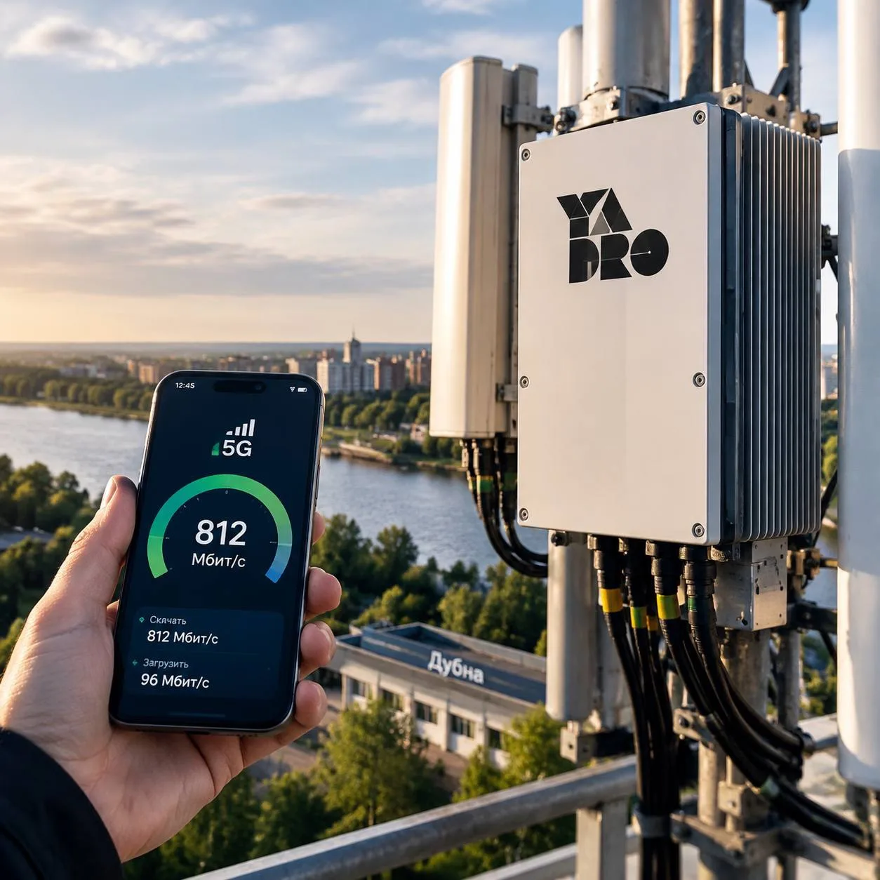 Базовая станция YADRO из Дубны разогнала LTE в Подмосковье до 800 Мбит/с
