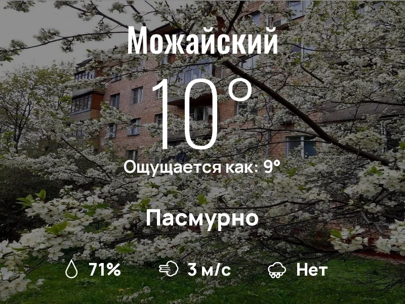 Что с погодой в Можайском?
