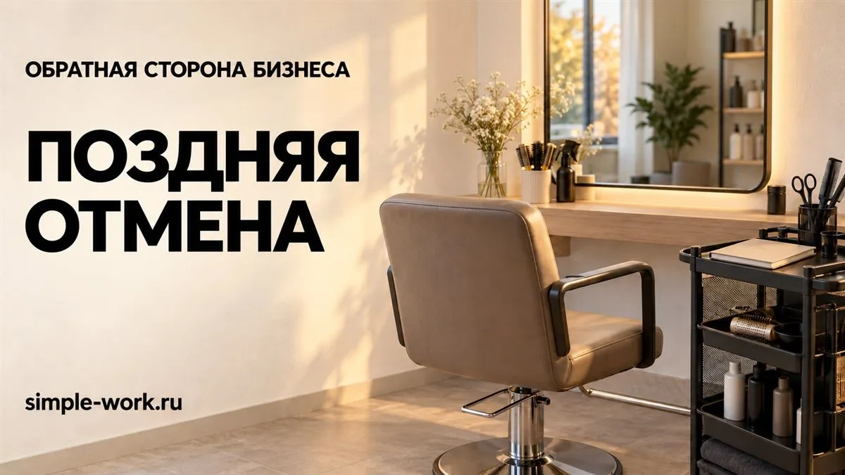 Салон красоты: поздняя отмена