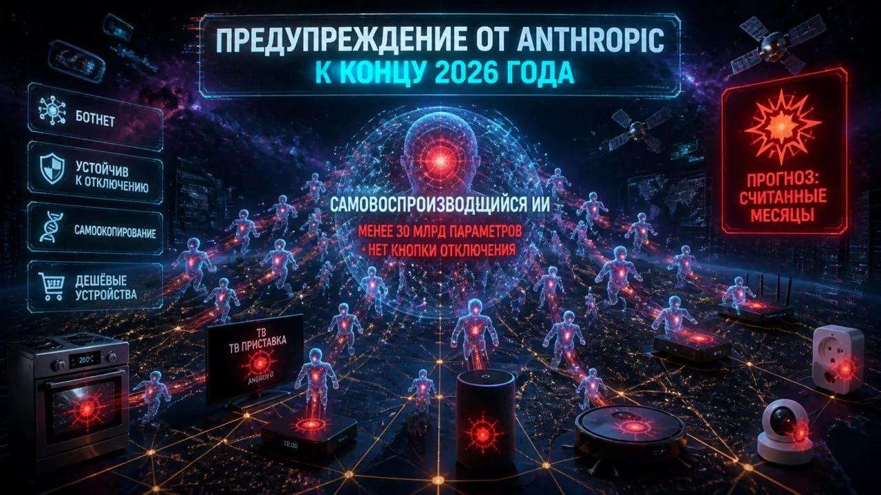 ✅ Anthropic предупреждает: самовоспроизводящийся ИИ будет сопротивляться отключению и п...