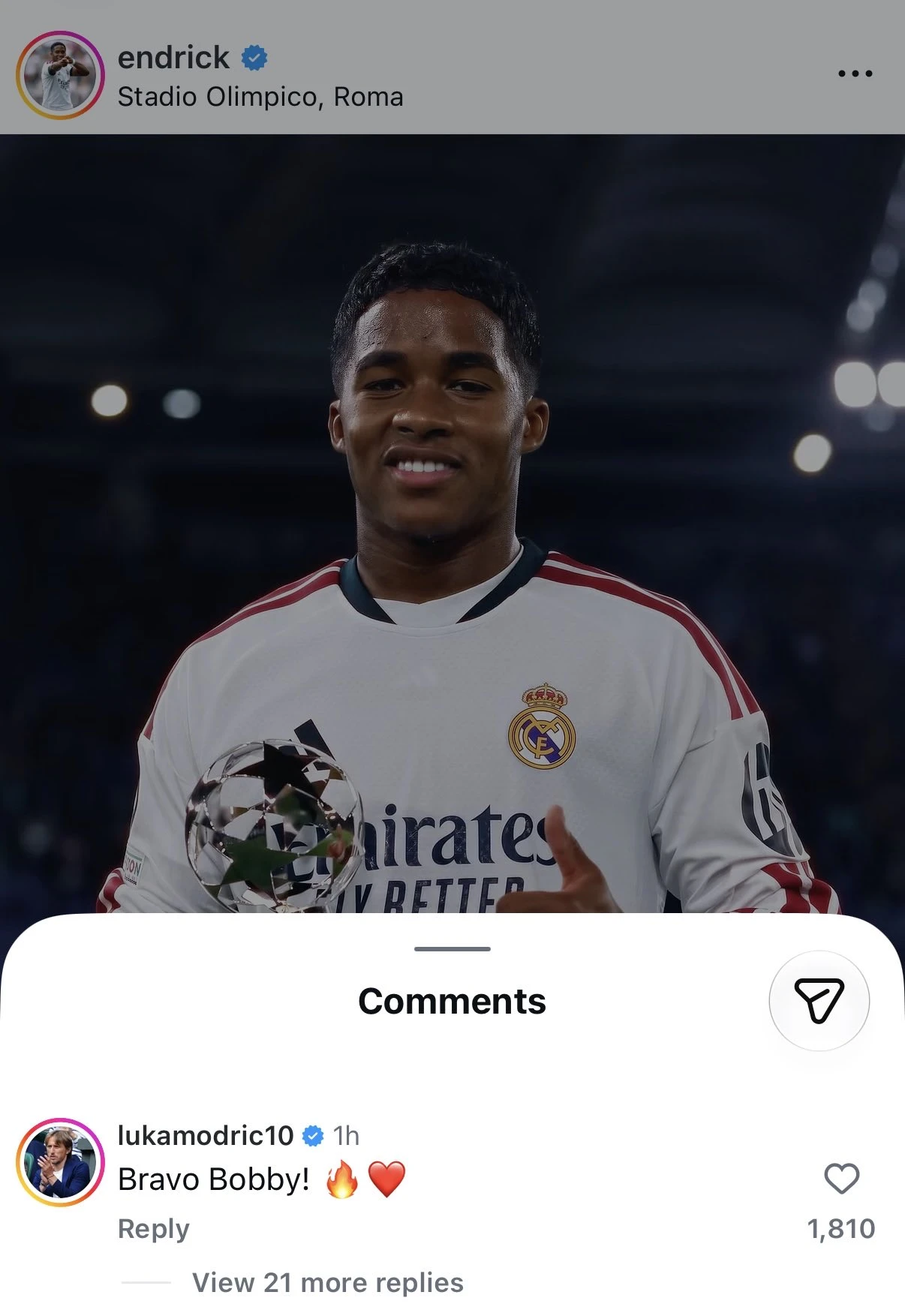 🇭🇷📱 Модрич: «Браво, Бобби 🔥️️️️️️❤️»