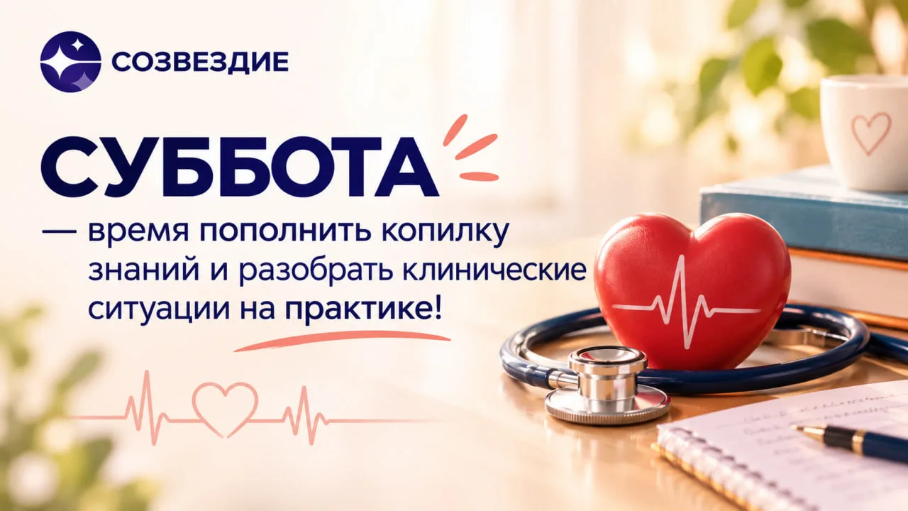 СУББОТА - время пополнить копилку знаний и разобрать клинические ситуации на практике!