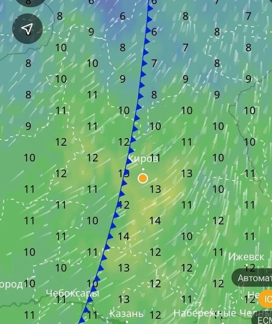 Холодный фронт накрыл Кировскую область