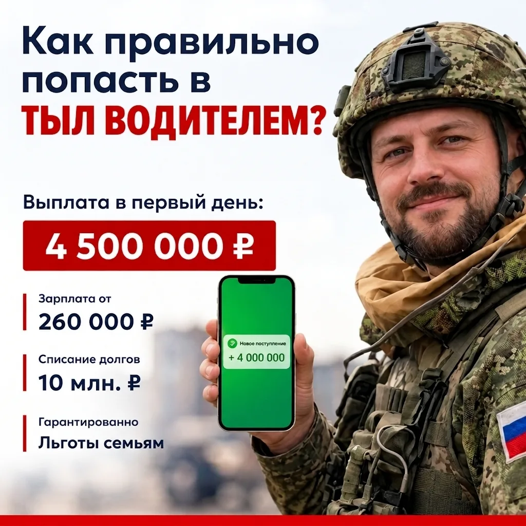 🇷🇺  ТРЕБУЮТСЯ ВОДИТЕЛИ В ТЫЛОВЫЕ ЗОНЫ