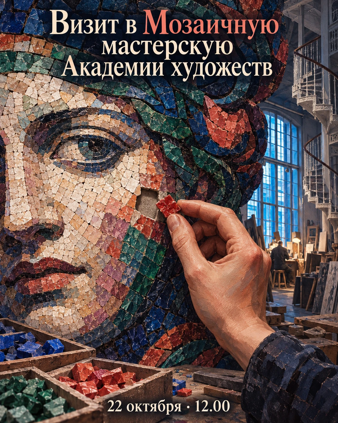 🔸 Визит в Мозаичную мастерскую Академии художеств
