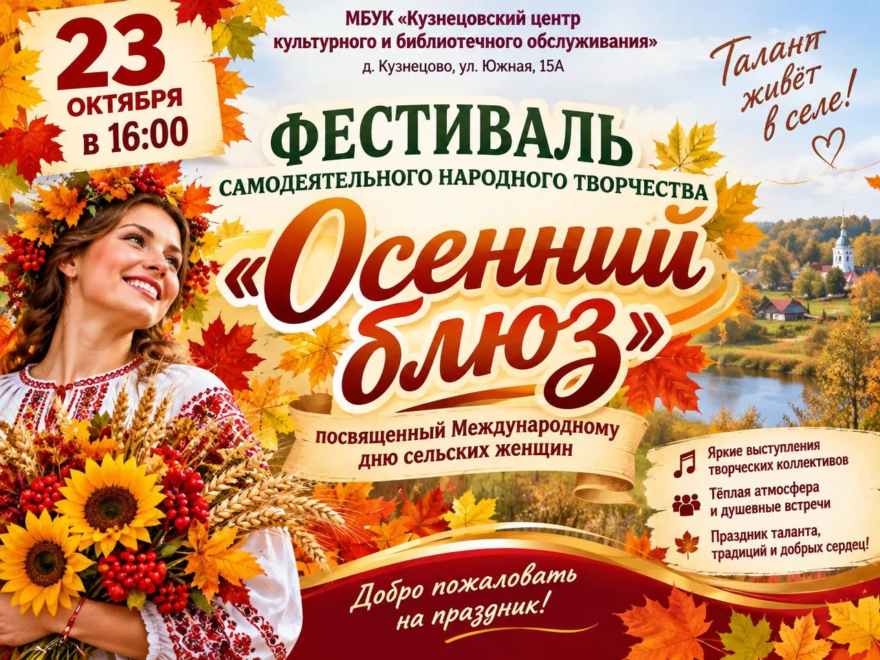 ✨ «Осенний блюз» — фестиваль, где живёт душа села! ✨