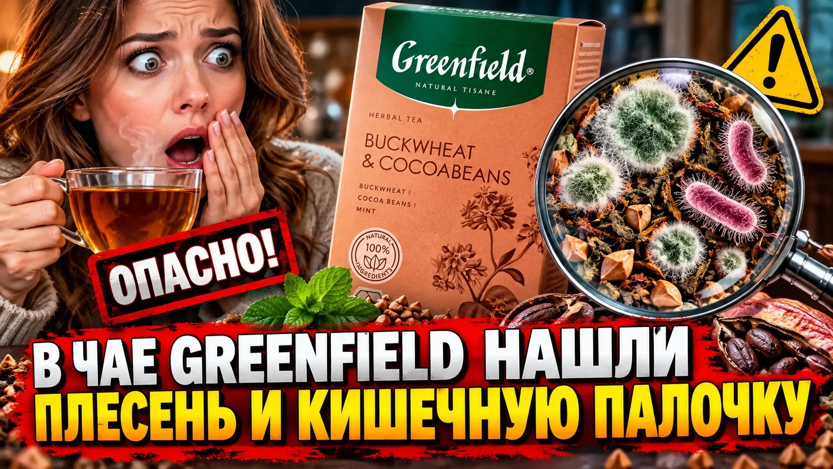 🚨 В ЧАЕ GREENFIELD НАШЛИ ПЛЕСЕНЬ И КИШЕЧНУЮ ПАЛОЧКУ