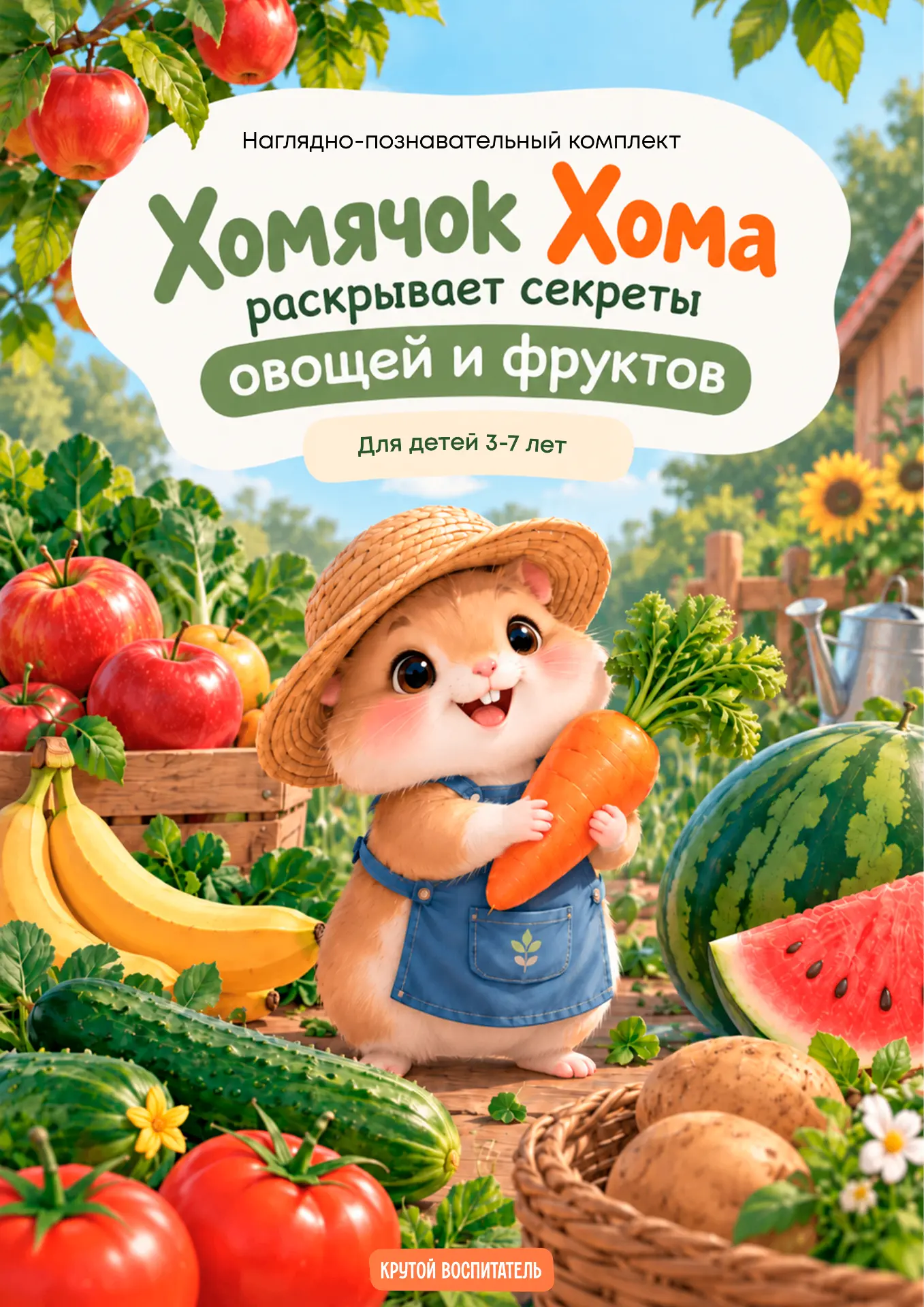 🥕 Наглядно-познавательный комплект «Хомячок Хома раскрывает секреты овощей и фруктов»