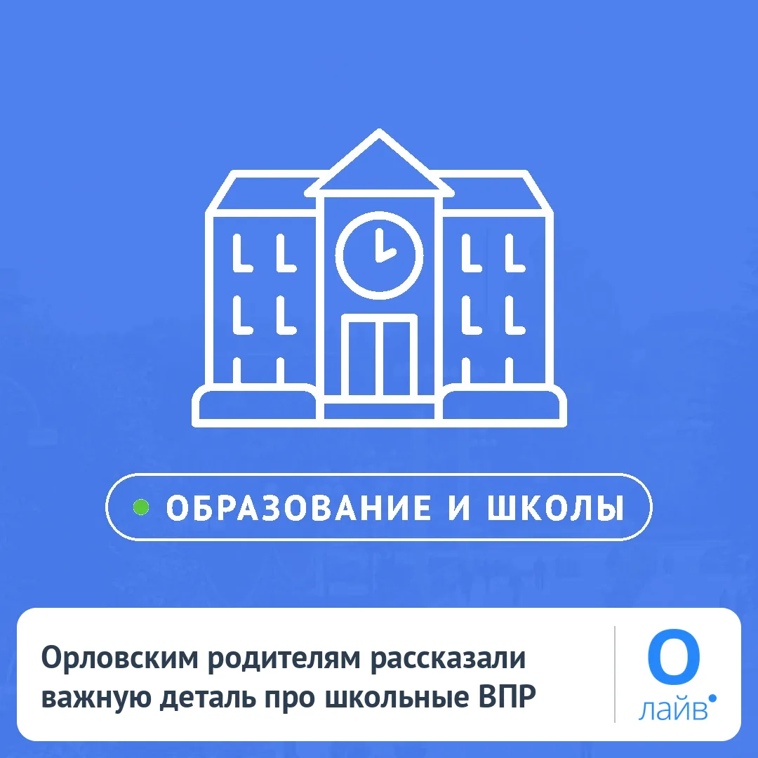 📚 Орловским родителям рассказали важную деталь про школьные ВПР