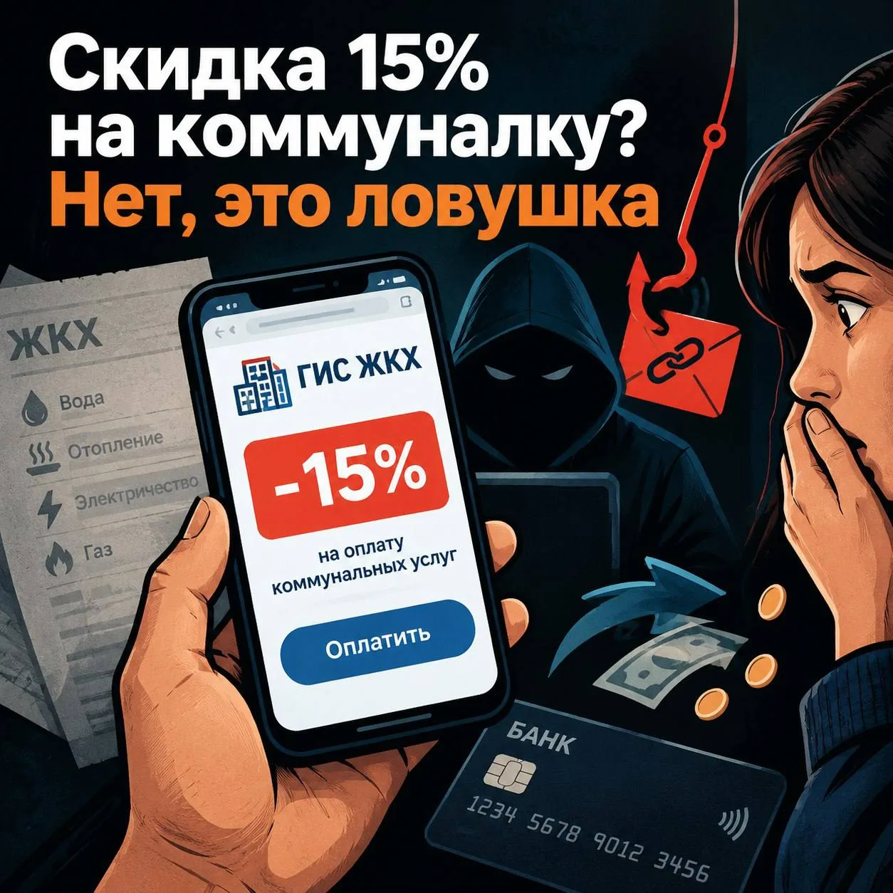 Мошенники массово рассылают фишинговые ссылки, которые имитируют ГИС ЖКХ. В качестве пр...