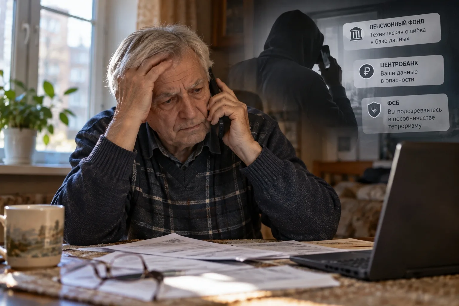 🚔Пенсионер из Заречного стал жертвой мошенников и лишился почти миллиона рублей