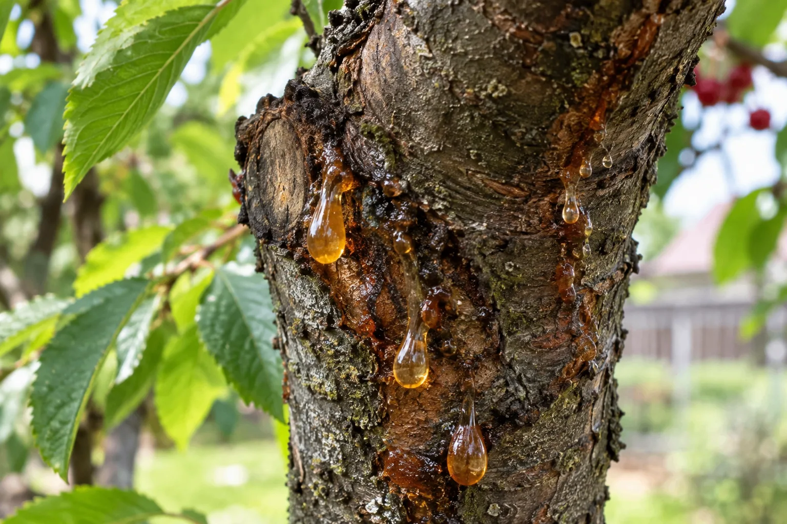 🍒 НА ВИШНЕ ПОЯВИЛИСЬ ЯНТАРНЫЕ КАПЛИ. ЭТО БОЛЕЗНЬ ИЛИ НОРМАЛЬНО?