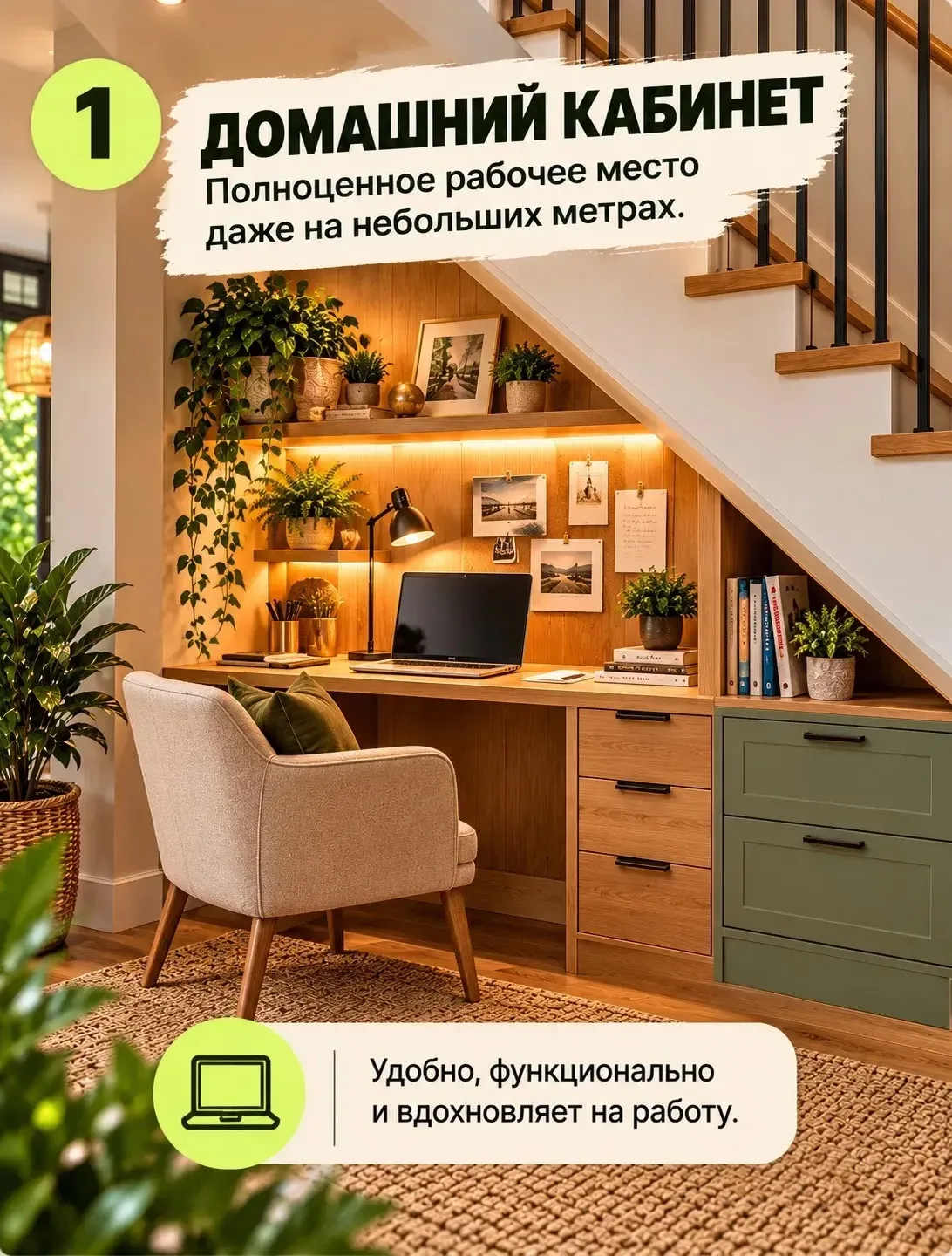 В хорошем доме работают даже квадратные метры под лестницей.