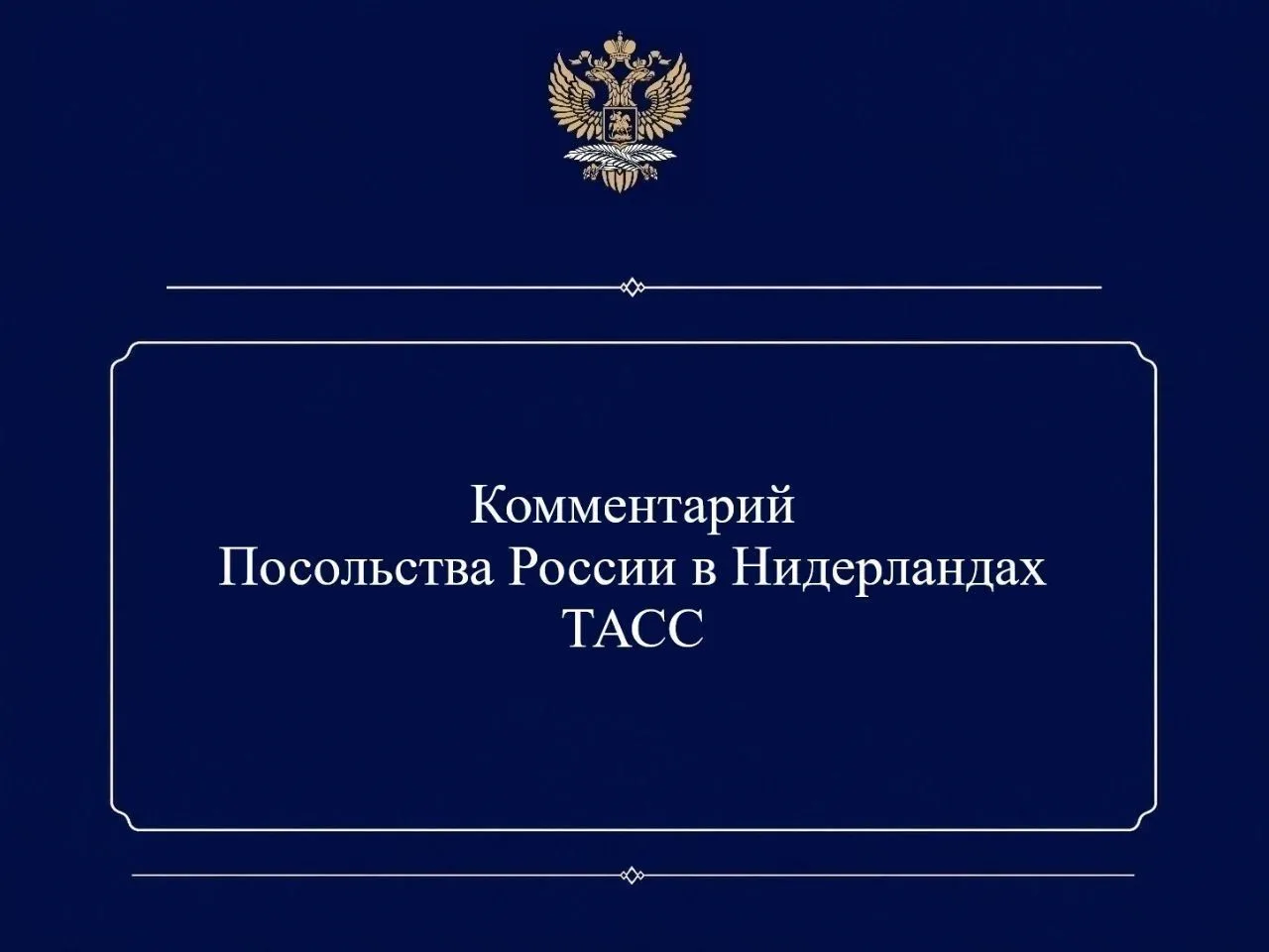 Посольство России в Нидерландах: