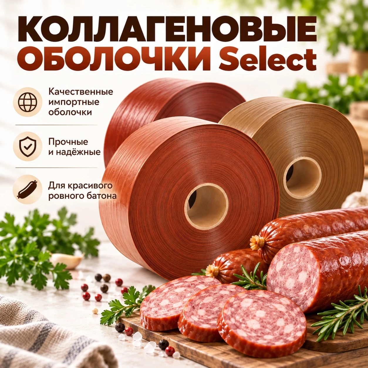 КОЛЛАГЕНОВЫЕ ОБОЛОЧКИ SELECT🔥