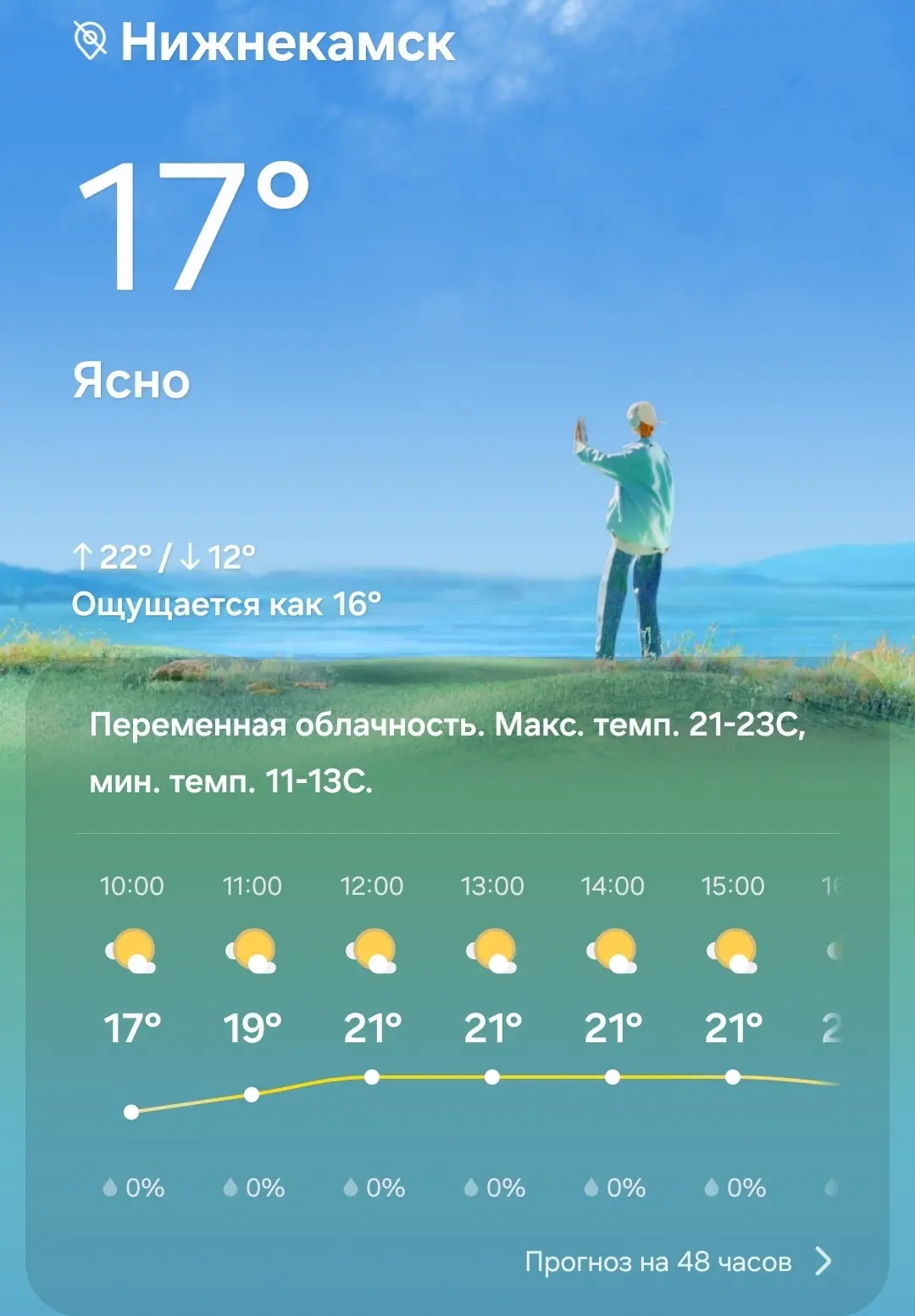 Какая теплая погода сегодня, просто прелесть ☀️