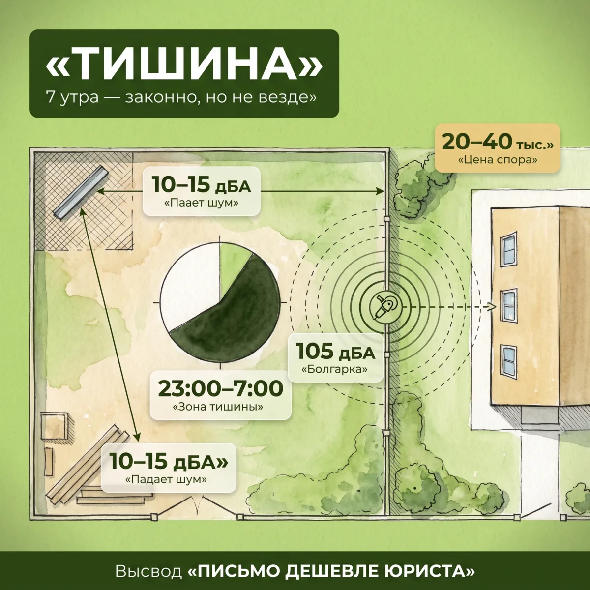 🔨 Сосед начинает стройку в 7 утра: когда шуметь законно, а когда штраф