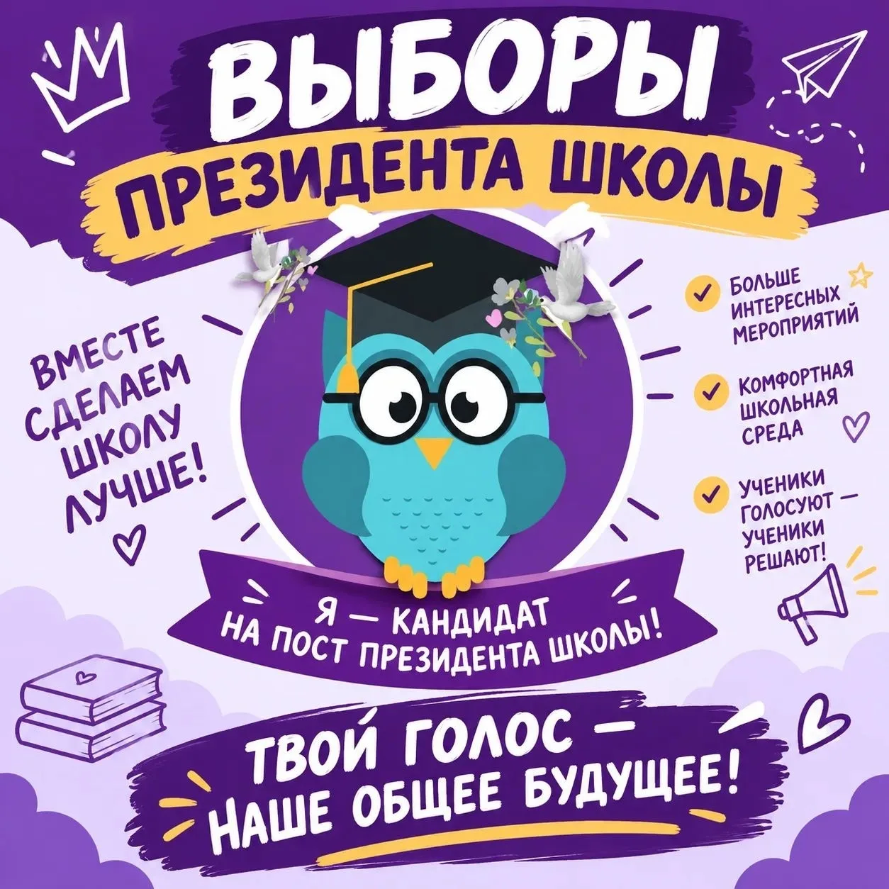 ‼ Информация о выборах президента школы