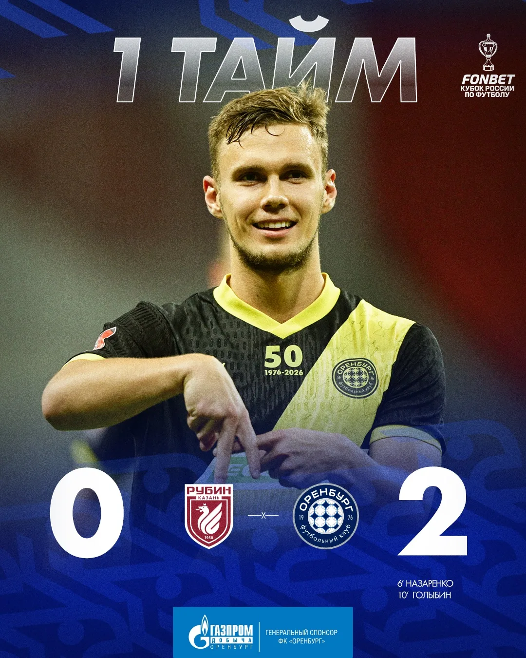 Уходим на перерыв — ведём в два мяча!