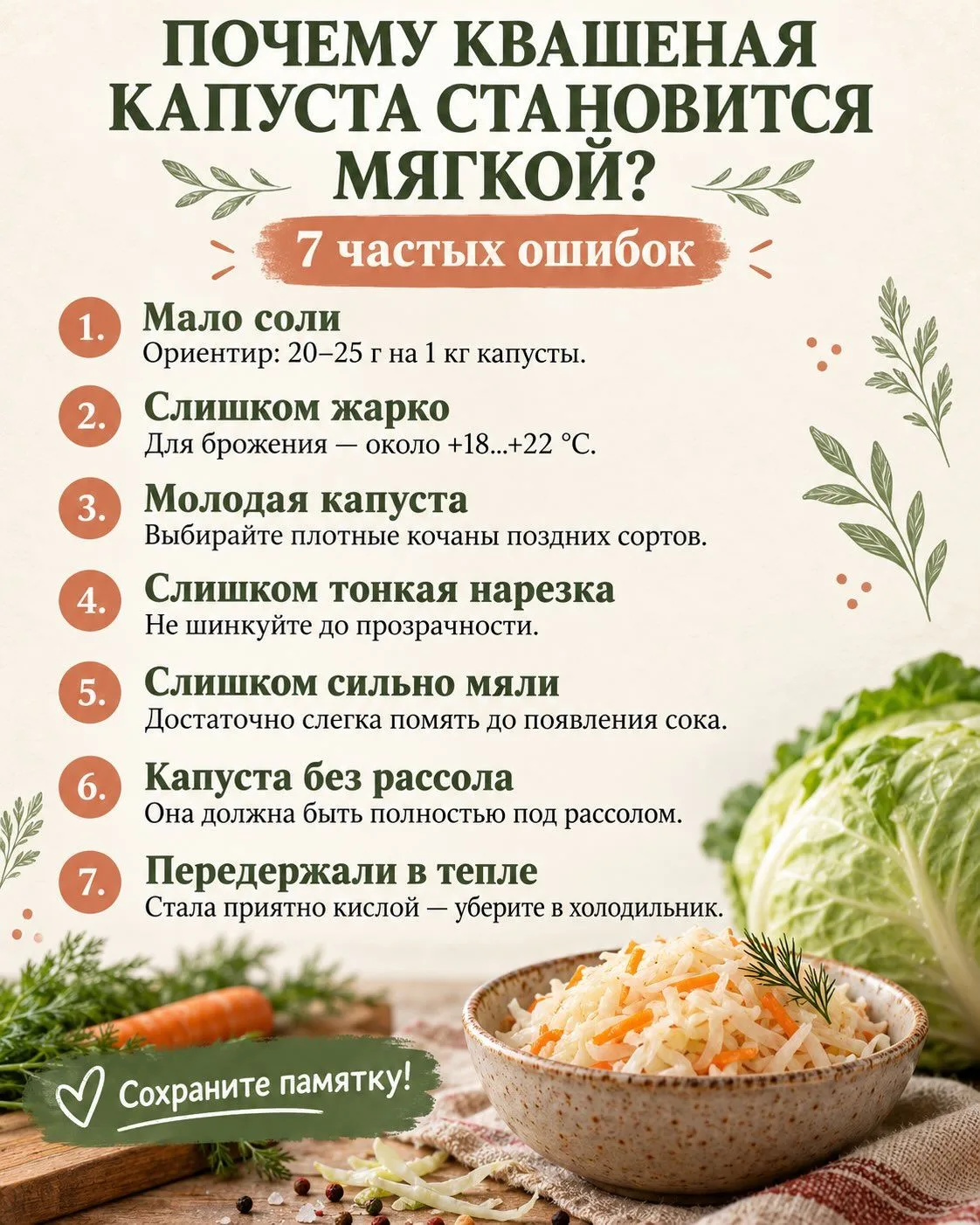 Квасили капусту, а хруст пропал? 🥬