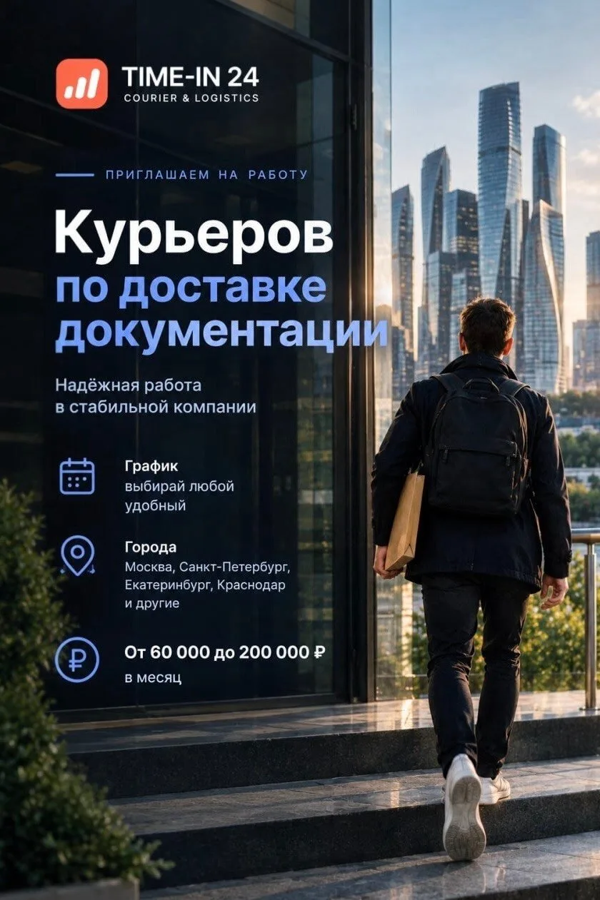 Компания «TIME-IN 24» приглашает на работу ответственных сотрудников в г.Санкт-Петербур...