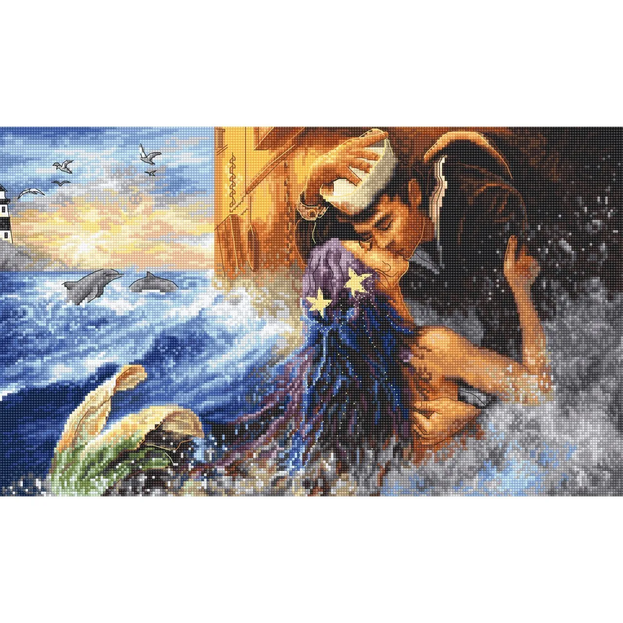 Mermaid kiss. Дизайн Letistitch