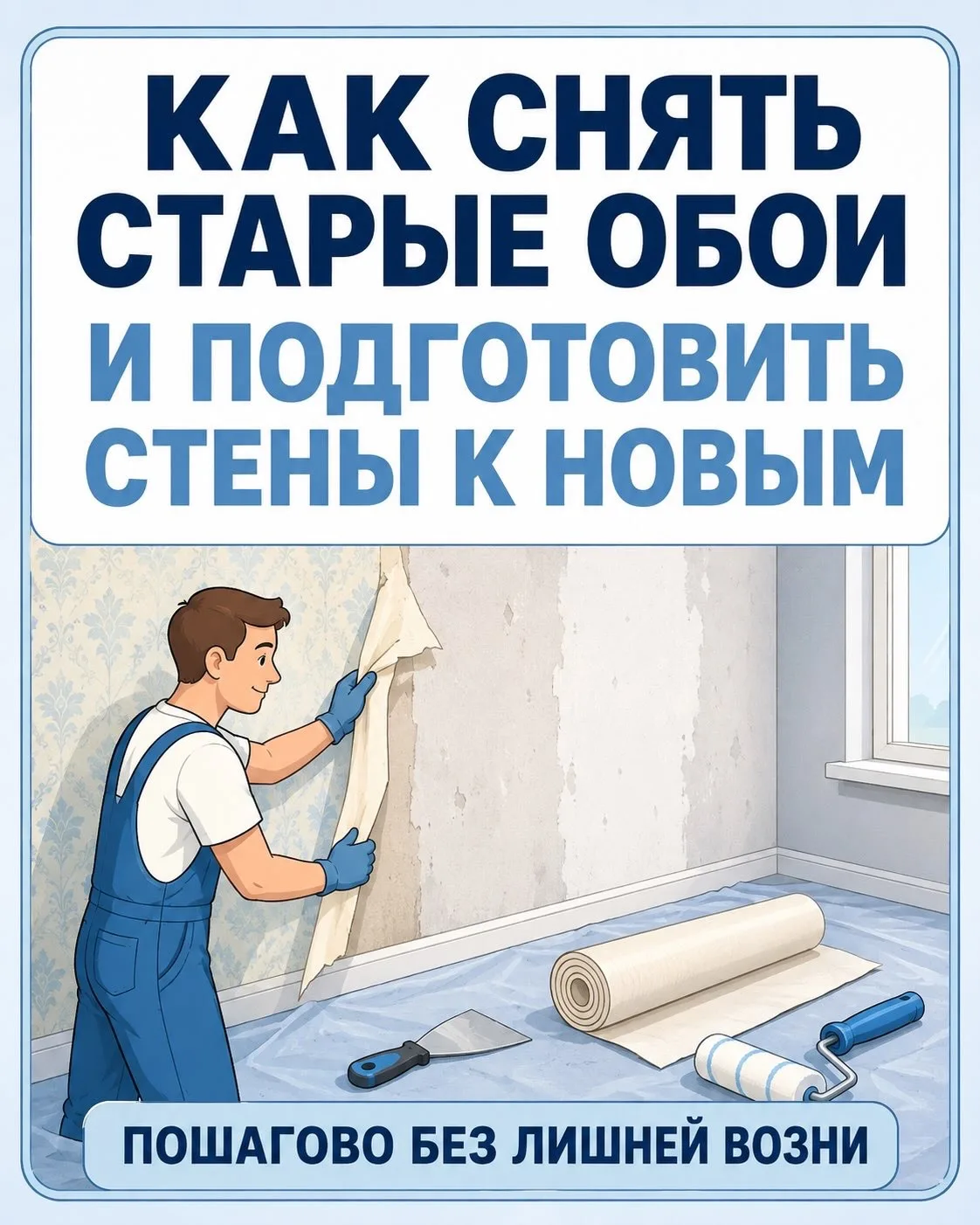 🗞️Как снять старые обои и подготовить стены к новым?