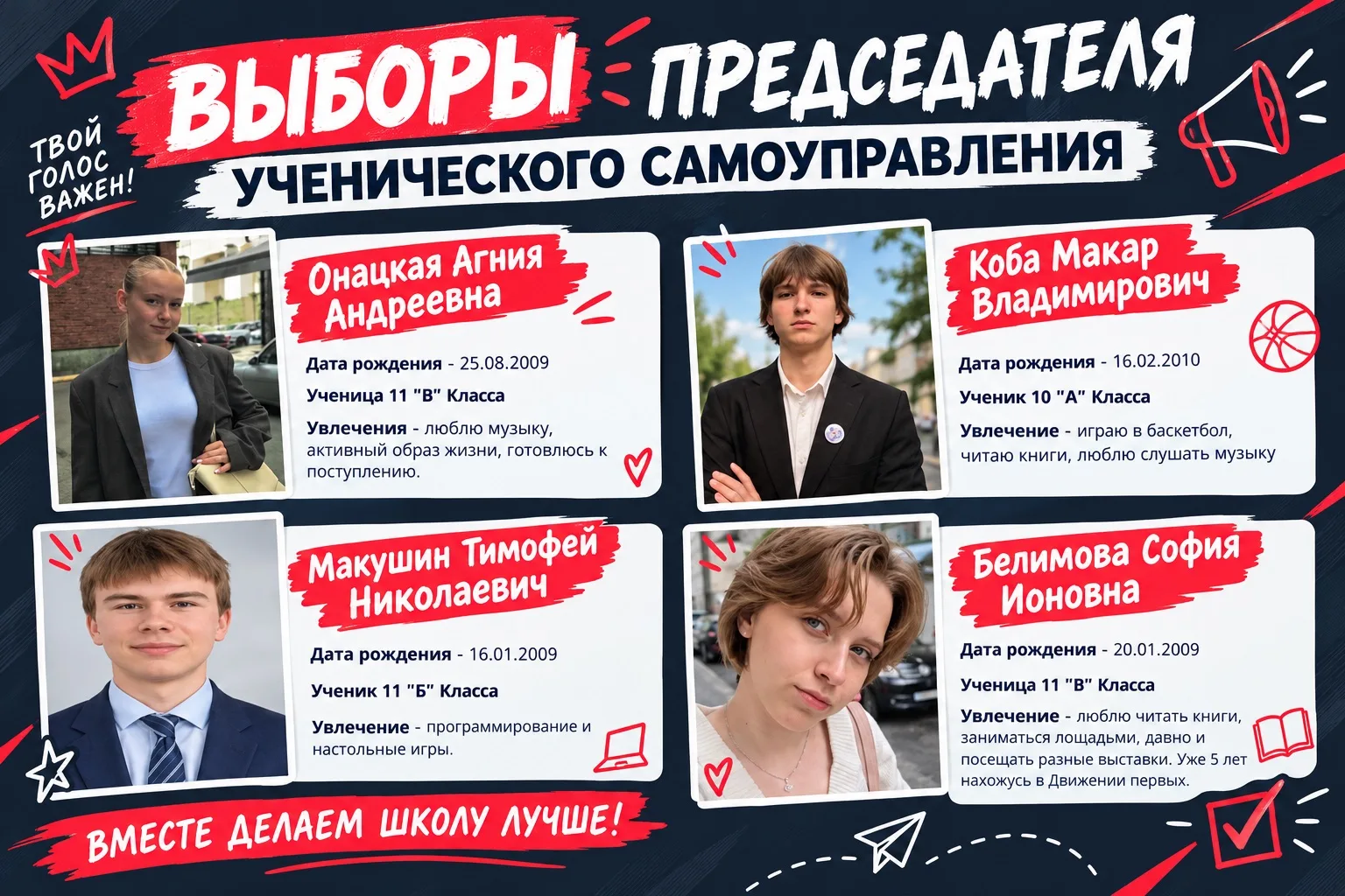 🔥 4 КАНДИДАТА. 1 ВЫБОР. ТВОЙ ГОЛОС! 🗳️