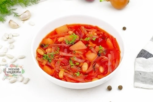 Борщ с фасолью