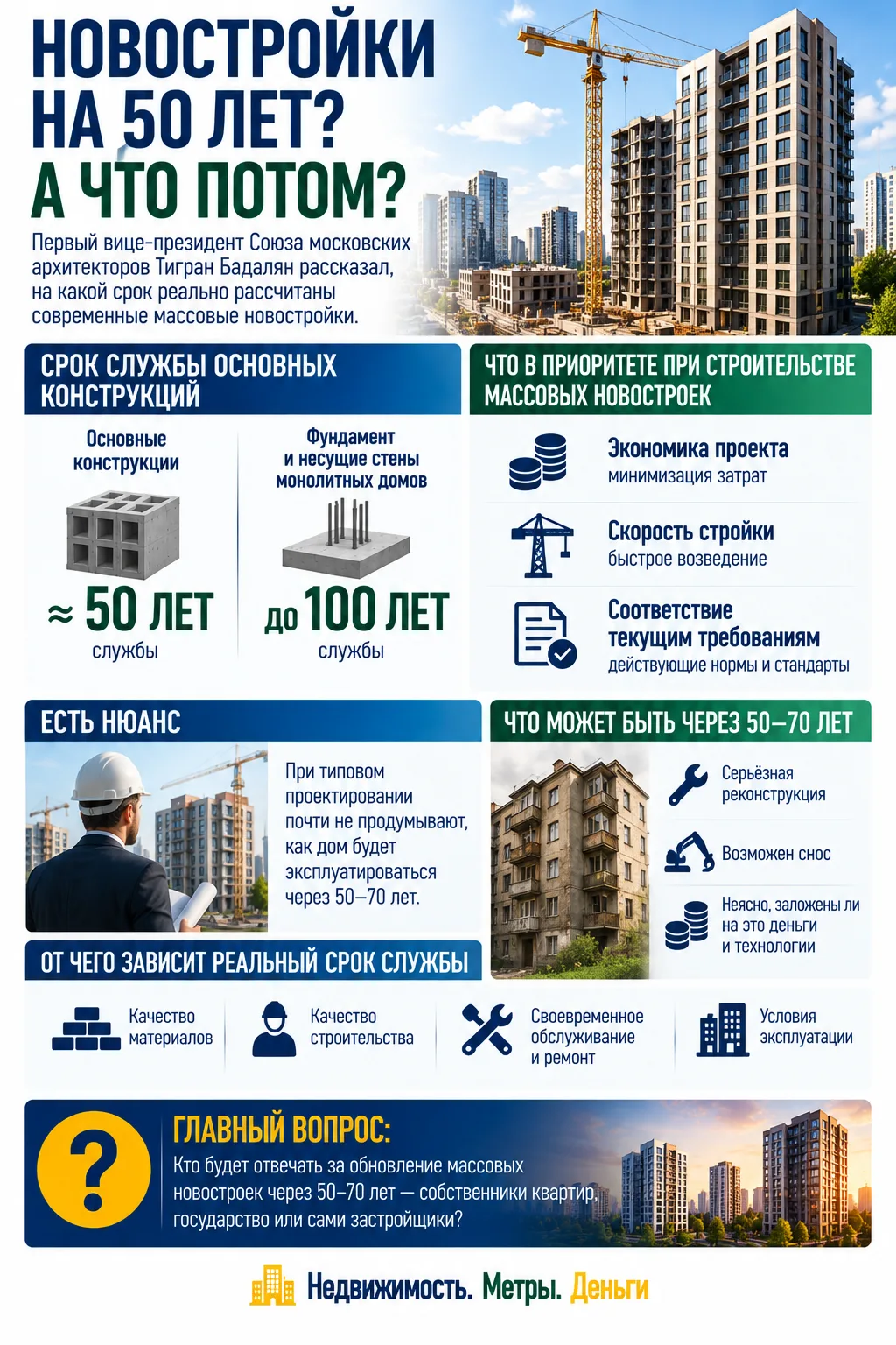 НОВОСТРОЙКИ НА 50 ЛЕТ: ЧТО БУДЕТ С ДОМОМ ПОТОМ?