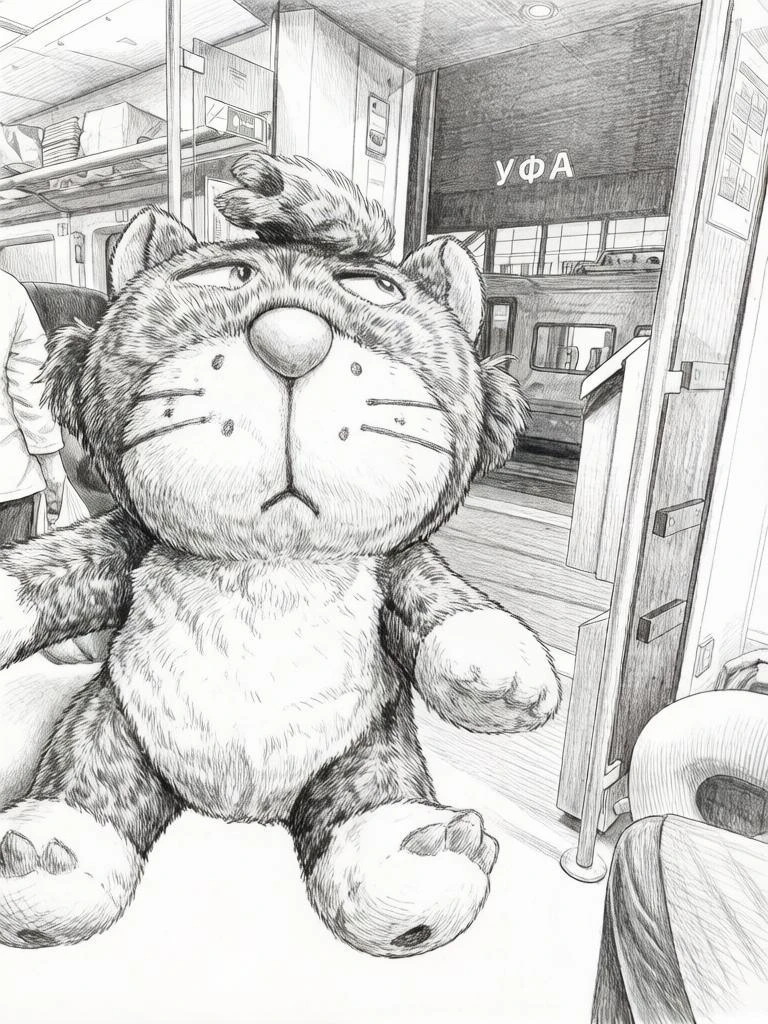 И вот мы уже на ЖД вокзале. В электричке. И эта собака с нами. Прыгает, веселится. Раду...