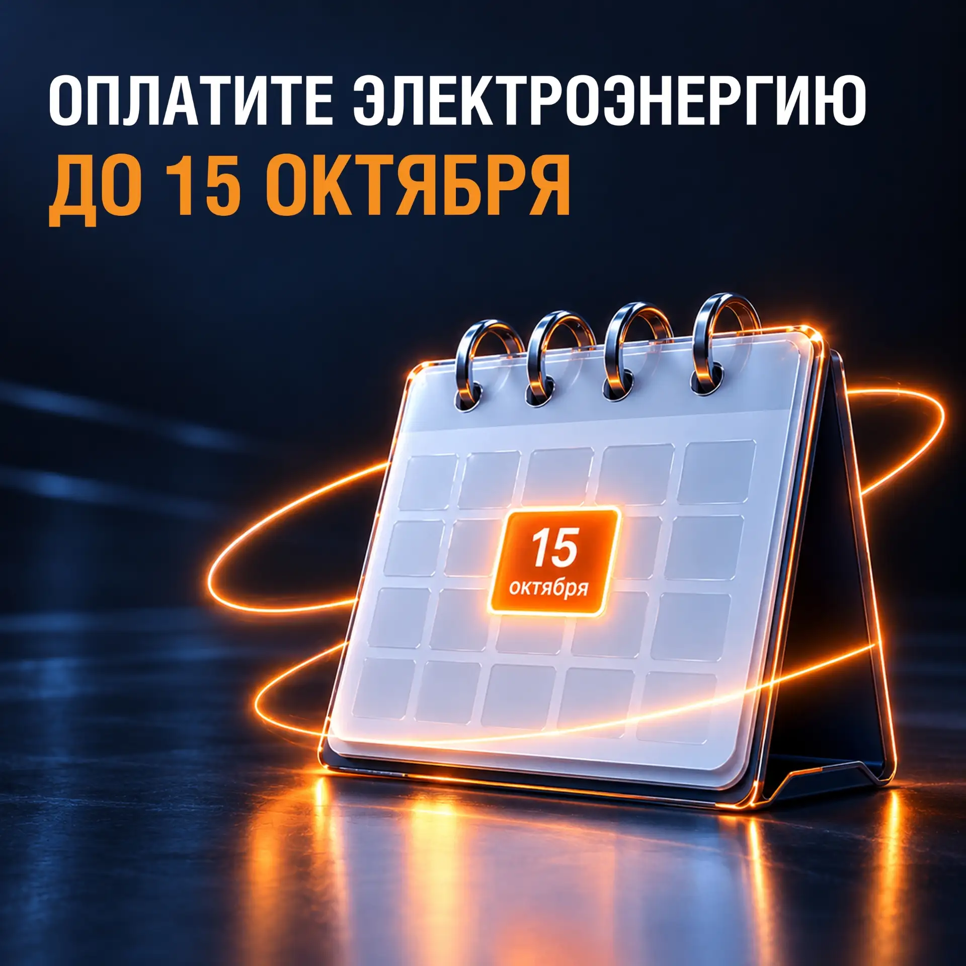 Не пропустите срок оплаты электроэнергии 🗓
