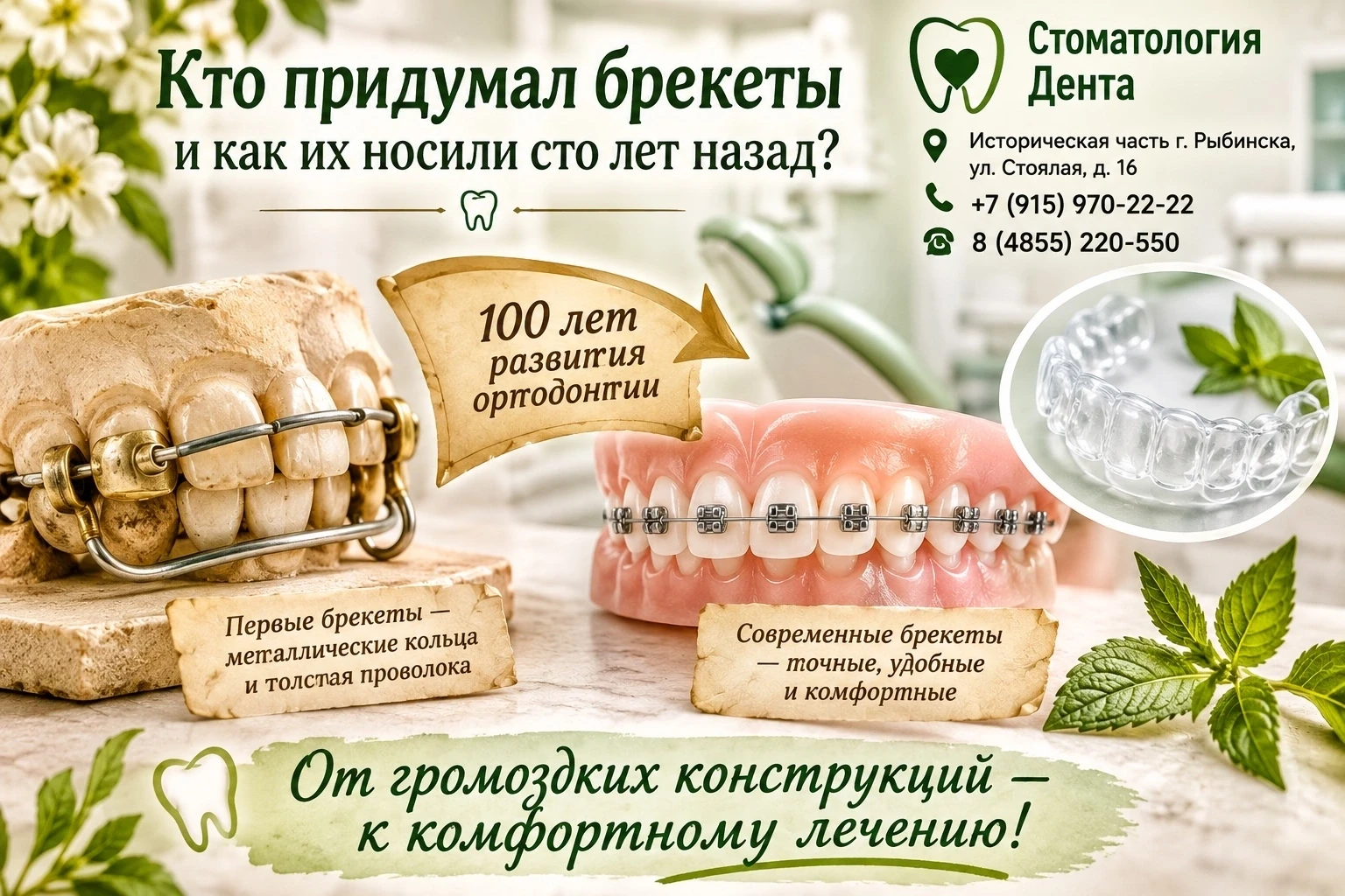 😁 Кто придумал брекеты и как их носили сто лет назад?