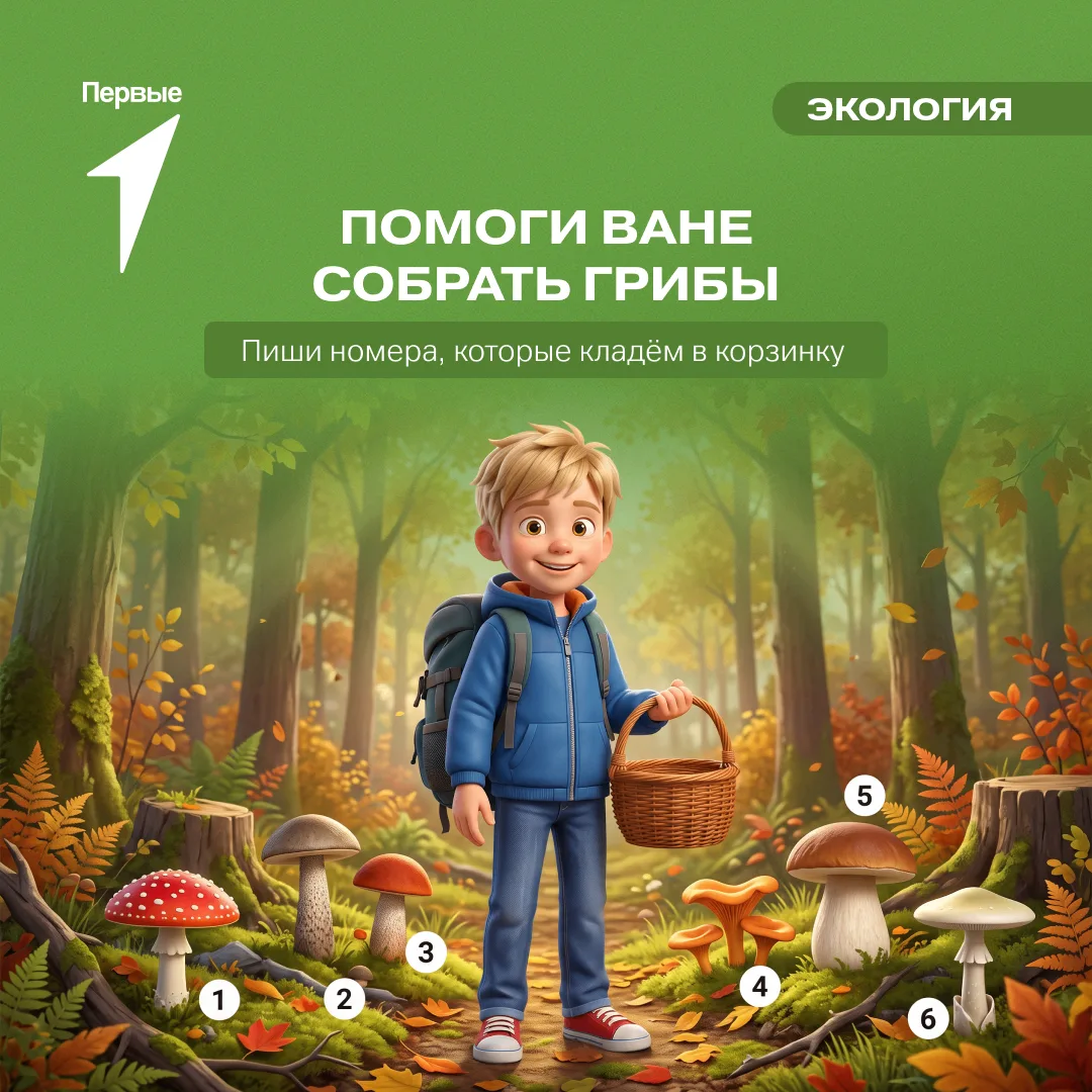 🍄 Какие грибы заберёт Ваня?