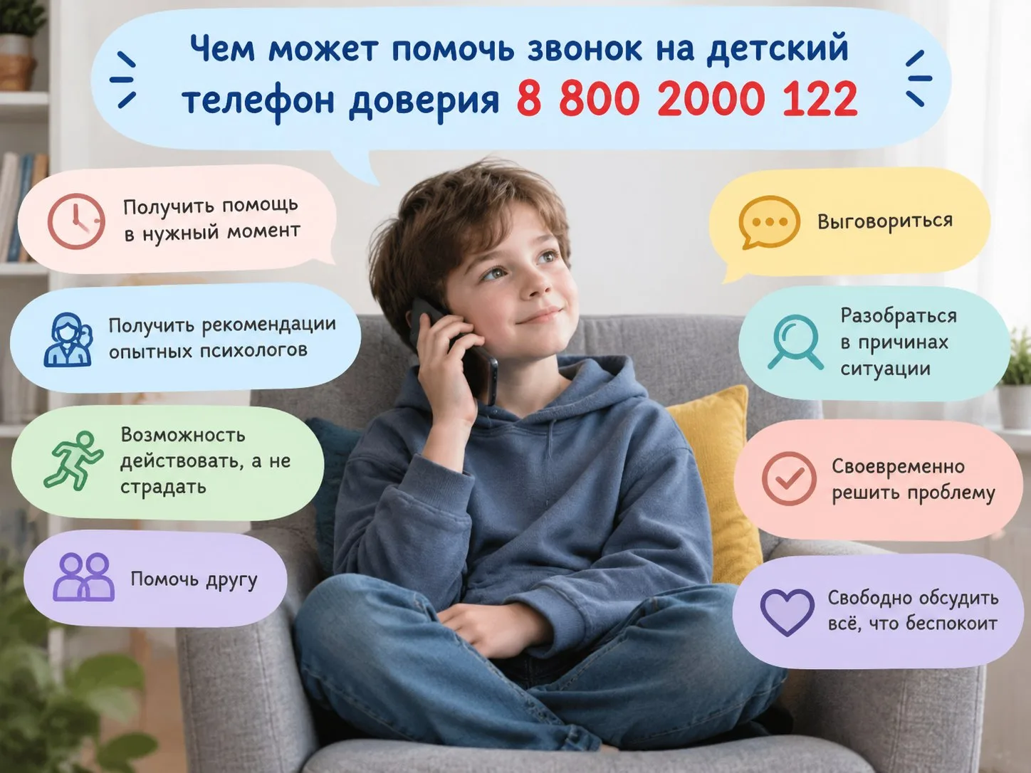 Детский телефон доверия: анонимно, бесплатно и круглосуточно