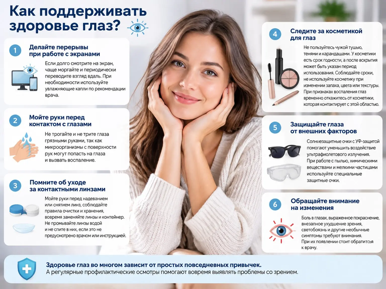 Как поддерживать здоровье глаз?👁