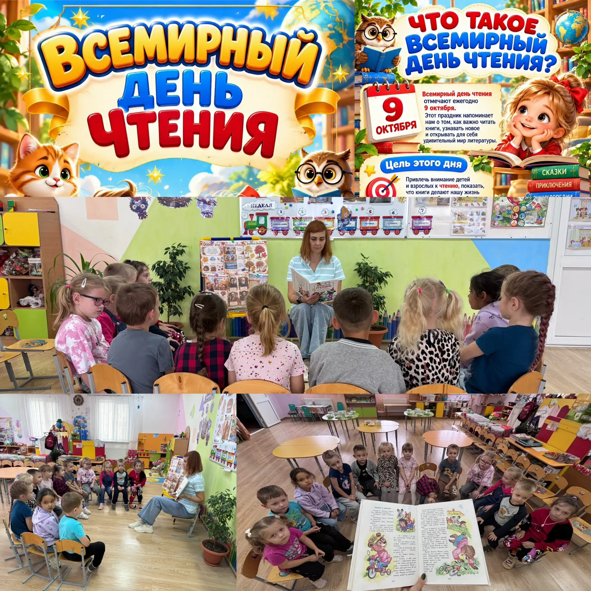 В группе «Сказка» 📚прошёл тематический день, посвящённый литературе и книге - Всеросси...