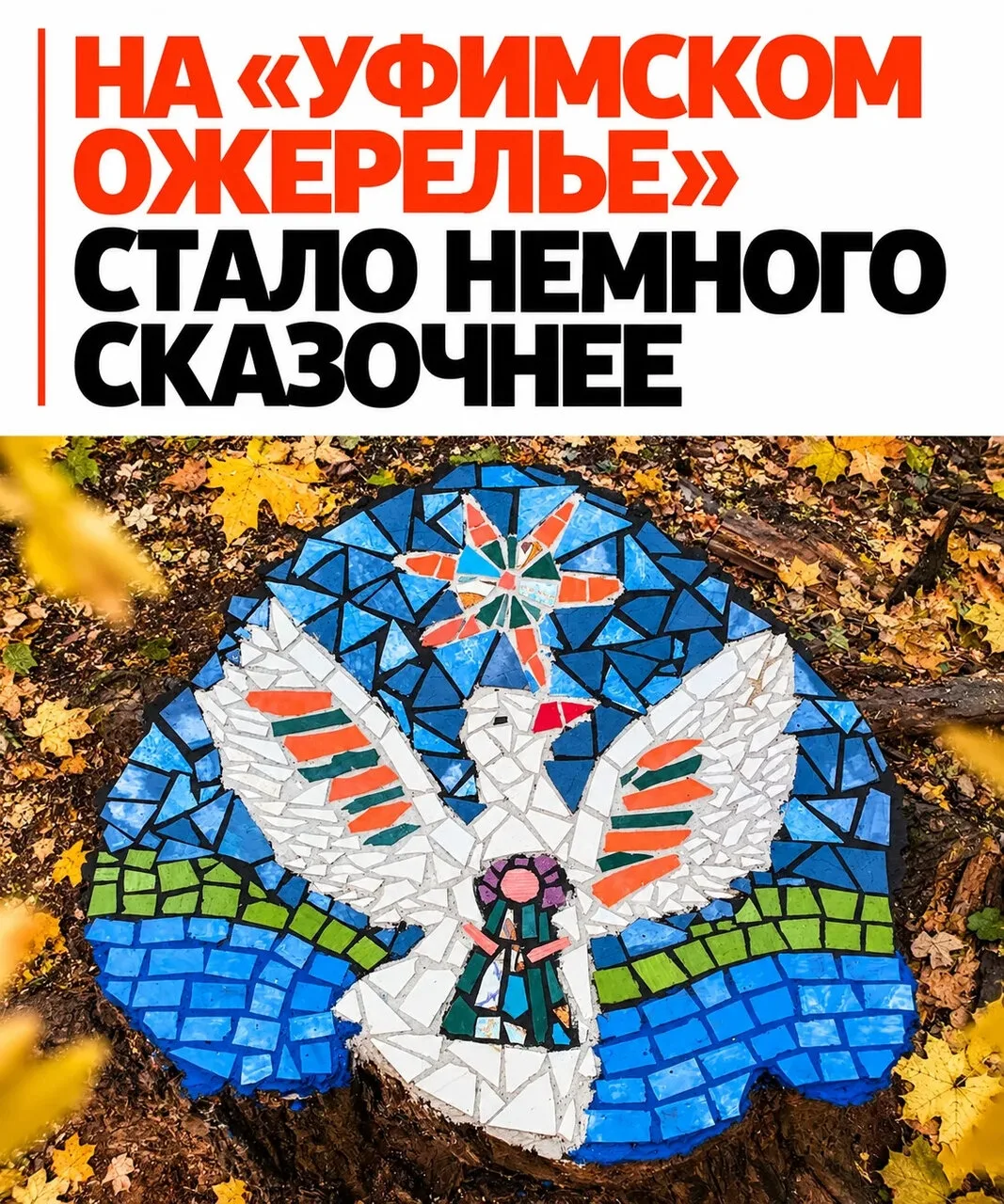 ✨ Обычный пень в Уфе превратили в настоящее произведение искусства