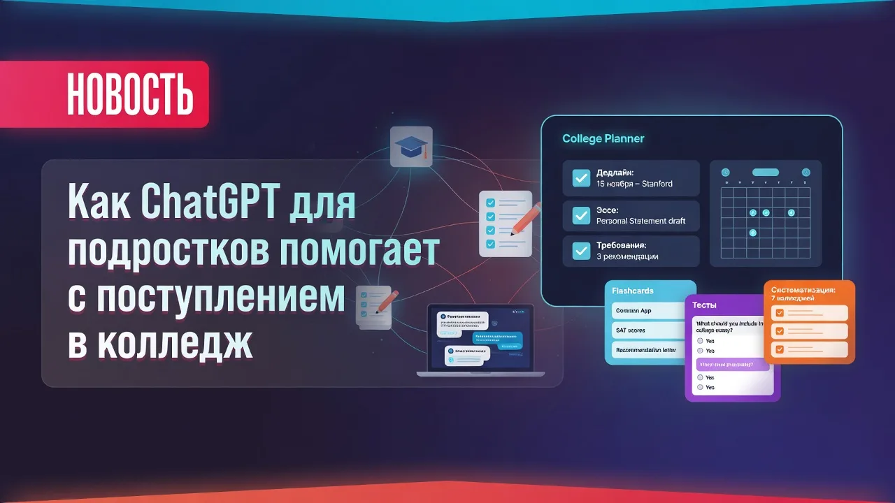 Как ChatGPT для подростков помогает с поступлением в колледж