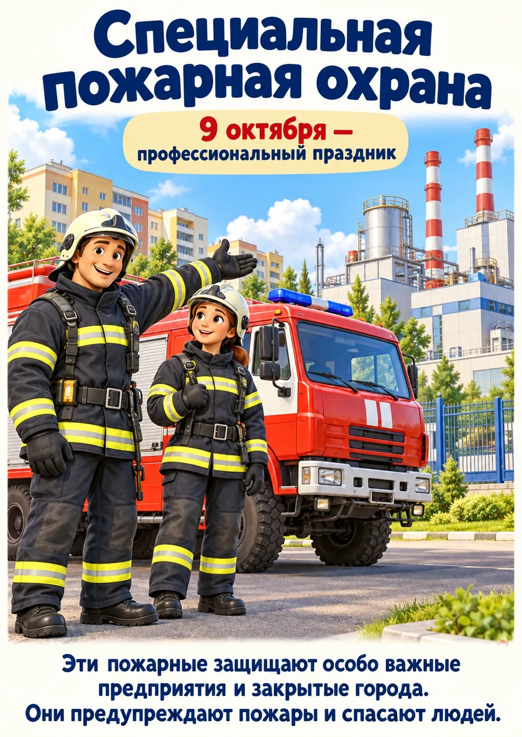 🚒 9 октября — День специальной пожарной охраны России