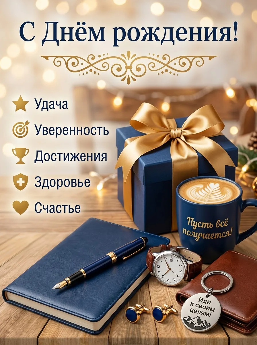 Желаю, чтобы жизнь была наполнена яркими достижениями, душевным теплом и приятными моме...